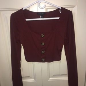 Burgundy crop top